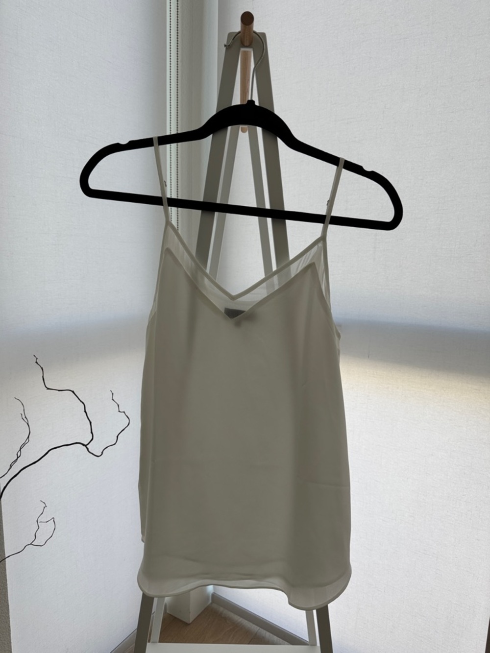 1. State Cream V-Neck Satin Camisole